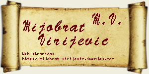 Mijobrat Virijević vizit kartica